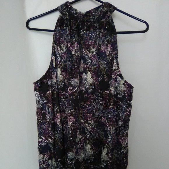 The Limited Tops - The Limited Women's Sleeveless Blouse Color Purple/Black Size Large